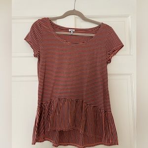 Striped splendid babydoll top